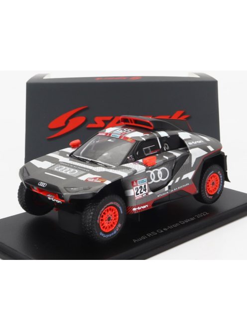 Spark - AUDI Q E-TRON RS TEAM AUDI SPORT N 224 RALLY DAKAR 2022 M.EKSTROM - E.BERGKVIST GREY SILVER BLACK