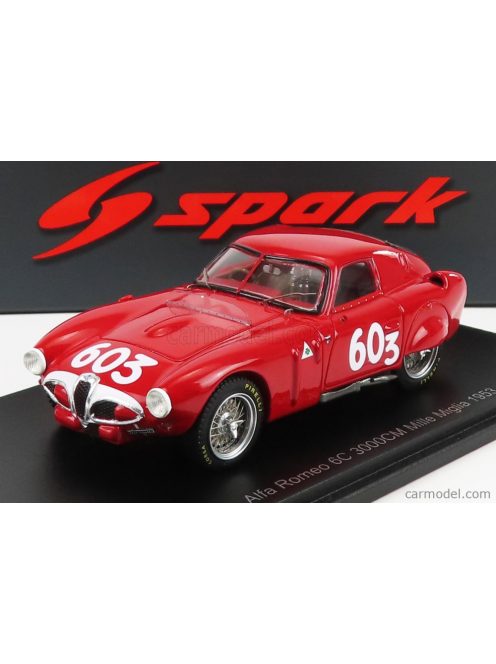 Spark-Model - Alfa Romeo 6C 3000Cm N 603 Mille Miglia 1953 K.Kling - H.Klenk Red