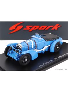   Spark-Model - Alfa Romeo 8C 2.4L S8 Spider Team R.Sommer N 7 24H Le Mans 1934 R.Sommer - E.Felix Light Blue