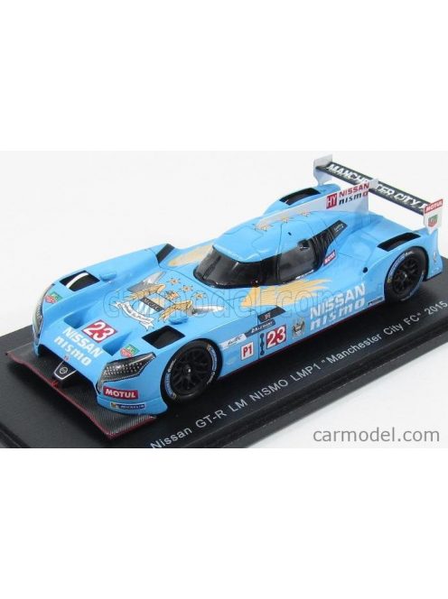 Spark-Model - Nissan Gt-R Lm Nismo Lmp1 Manchester City Fc 2015 Light Blue