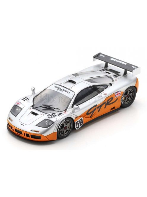 Spark - McLAREN F 1 GTR 6.1L V12 TEAM ESSAIS N 59 PRE-QUALIFICATIONS 24h LE MANS 1995 Y.DALMAS - P.H.RAPHANEL SILVER ORANGE