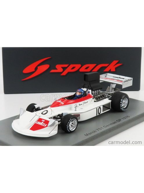 Spark-Model - March F1 751 N 10 German Gp 1975 H.Stuck White Red