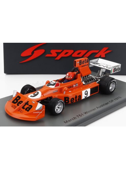 Spark - MARCH F1  751 BETA N 9 WINNER AUSTRIAN GP 1975 VITTORIO BRAMBILLA RED