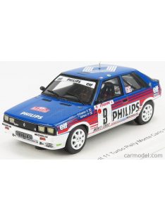   Spark-Model - Renault R11 Turbo N 9 Rally Montecarlo 1987 F.Chatriot - M.Perin Light Blue White Red