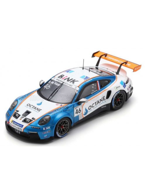 Spark - PORSCHE 911 992 GT3 CUP N 46 PORSCHE CARRERA CUP BENELUX CHAMPION 2023 ROBERT DE HAAN WHITE BLUE MET