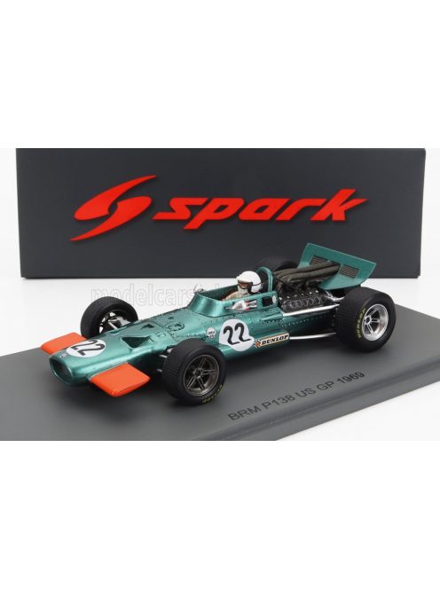 Spark - BRM F1  P138 N 22 USA GP 1969 GEORGE EATON GREEN YELLOW