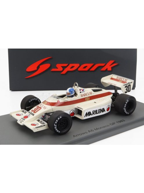 Spark - ARROWS F1  A6 N 30 MONACO GP 1983 CHICO SERRA WHITE RED