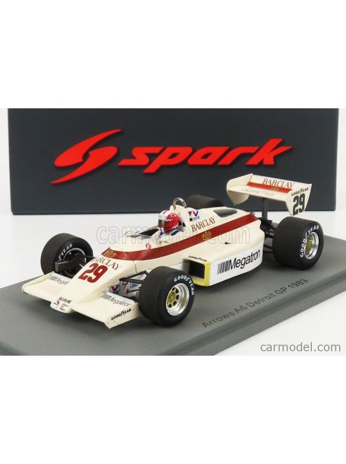 Spark-Model - Arrows F1 A6 N 29 Detroit Gp 1983 M.Surer White