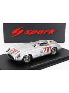   Spark - MERCEDES BENZ 300 SLR 3.0L S8 TEAM DAIMLER-BENZ AG N 701 MILLE MIGLIA 1955 K.KLING SILVER