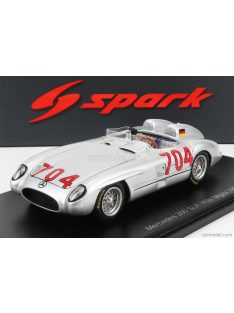   Spark-Model - Mercedes Benz 300 Slr Spider N 704 Mille Miglia 1955 H.Herrmann - H.Eger Silver