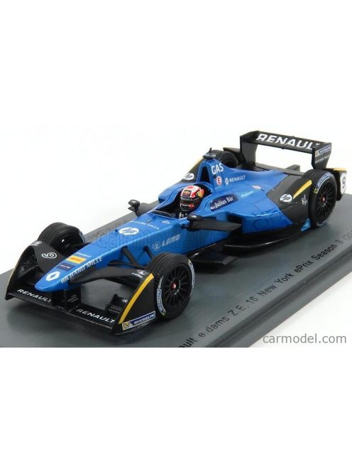 Spark-Model - Renault Formula-E Z.E.16 Team Renault E.Dams N 9 New York Gp 2016-2017 P.Gasly Blue Black