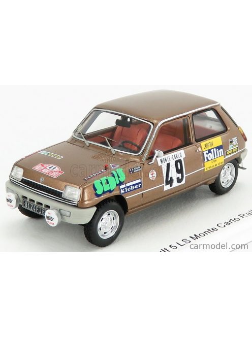 Spark-Model - Renault R5 Ls N 49 Rally Montecarlo 1975 A.Follin - P.Bertrand Brown