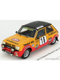   Spark-Model - Renault R5 Alpine N 16 Rally Montecarlo 1979 G.Frequelin - J.Delaval Yellow Red Matt Black