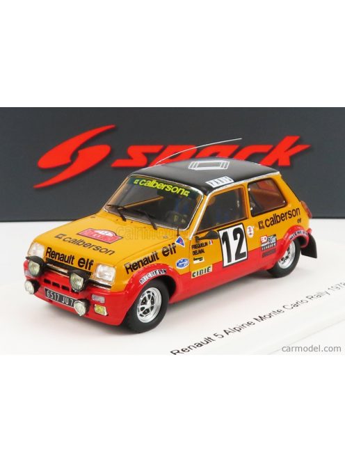 Spark-Model - Renault R5 Alpine Gr.2 N 12 3Rd Rally Montecarlo 1978 G.Frequelin - J.Delaval Yellow Red Black