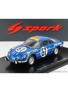   Spark-Model - Renault A110 Alpine Team Ecurie Leopard N 61 24H Le Mans 1968 N.Nasbaumer - J.J.Bourdon Blue Met