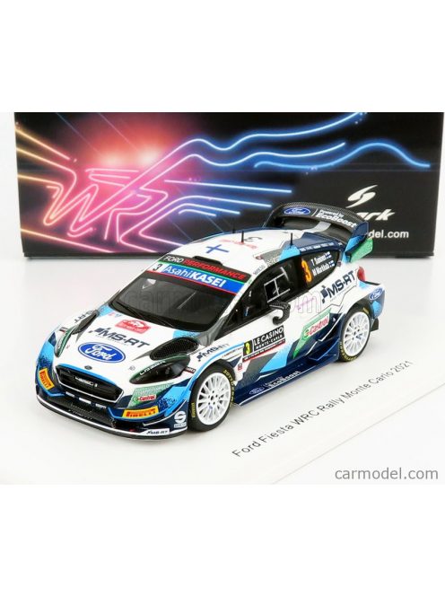 Spark-Model - Ford England Fiesta Wrt Team Wrcm Sport N 3 Rally Montecarlo 2021 T.Suninen - M.Markkula White Blue Green