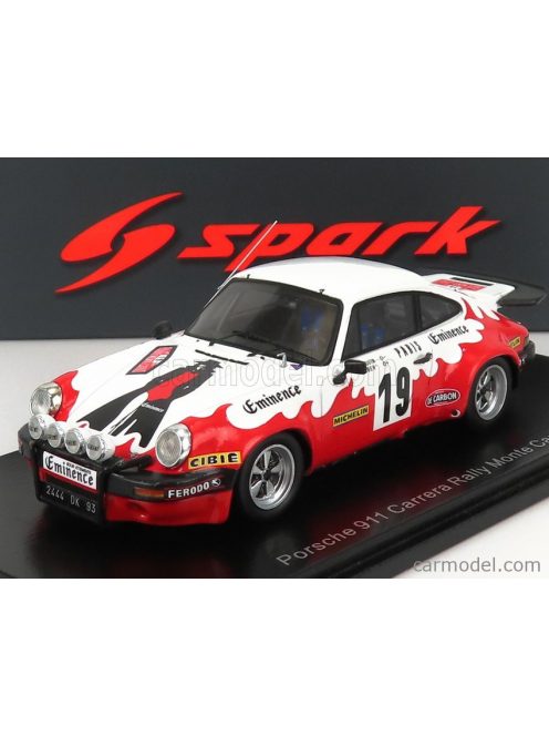 Spark-Model - Porsche 911 Carrera N 19 Rally Montecarlo 1977 B.Beguin - G.Gillot White Red