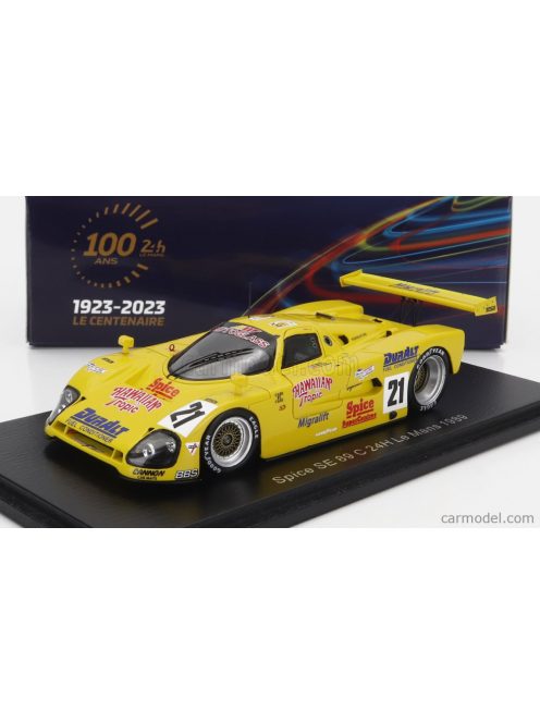 Spark-Model - Spice Se89C 3.5L V8 Team Spice Engineering N 21 24H Le Mans 1989 G.Spice - R.Bellm - L.S.James Yellow