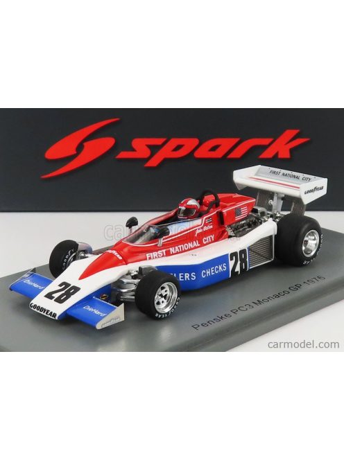 Spark-Model - Penske F1 Pc3 N 28 Monaco Gp 1976 J.Watson White Red Blue