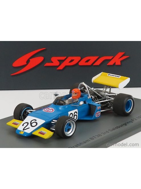 Spark-Model - Brabham F2 Bt38 N 26 3Rd Salsburgring Gp 1972 D.Morgan Yellow Light Blue