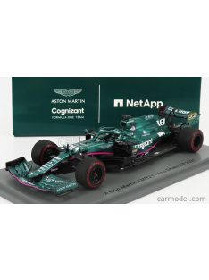   Spark-Model - Aston Martin F1 Amr21 Mercedes M12 Eq Power+ Team Cognizant Formula One N 18 Abu Dhabi Gp 2021 Lance Stroll - 100Th Gp Green