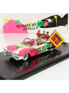   Spark - CADILLAC ELDORADO BIARRITZ CABRIOLET 1959 - PARADE DES PILOTES TEAM REBELLION RACING 24h LE MANS 2019 T.LAURENT - G.MENEZES - N.BERTHON WHITE PINK BLACK