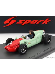   Spark-Model - Cooper F1 T51 N 48 France Gp 1960 B.Halford Red Light Green