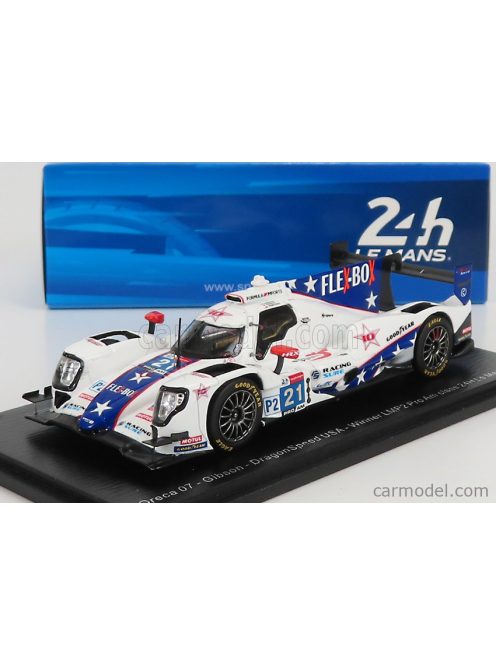 Spark-Model - Oreca Gibson 07 Gk428 4.2L V8 Team Dragonspeed Usa N 21 24H Le Mans 2021 H.Hedman - B.Hanley - J.P.Montoya White Light Blue