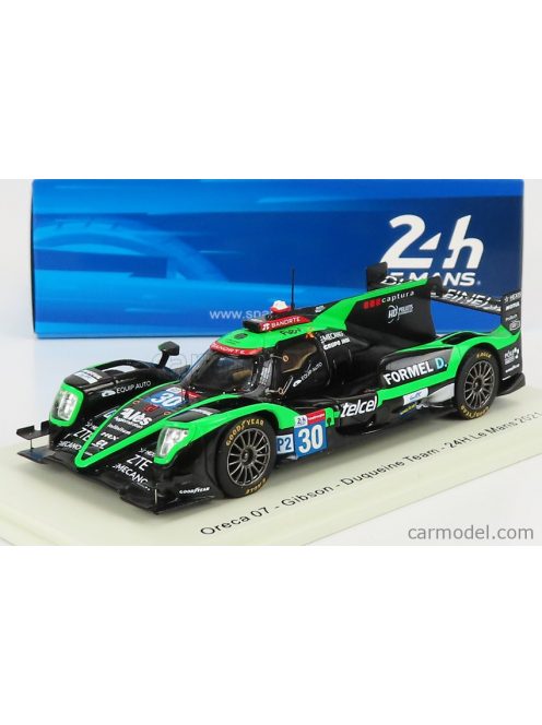 Spark-Model - Oreca Gibson 07 Gk428 4.2L V8 Team Duqueine N 30 24H Le Mans 2021 R.Binder - T.Gommendy - M.Rojas Green Black