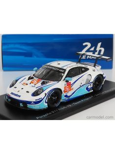   Spark-Model - Porsche 911 991-2 4.2L Rsr-19 Team Project-1 N 56 24H Le Mans 2021 E.Perfetti - M.Cairoli - R.Pera White Light Blue