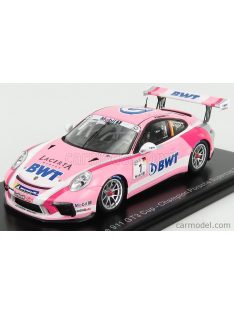   Spark-Model - Porsche 911 991 Gt3 Cup N 1 Champion Porsche Supercup 2018 M.Ammermuller Pink White Red