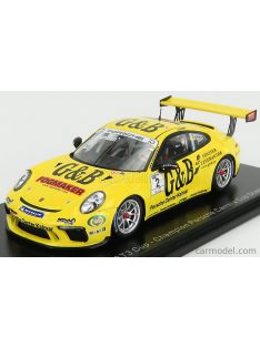   Spark-Model - Porsche 911 991 Gt3 Cup N 2 Champion Porsche Carrera Cup Scandinavie 2018 L.Sundahl Yellow