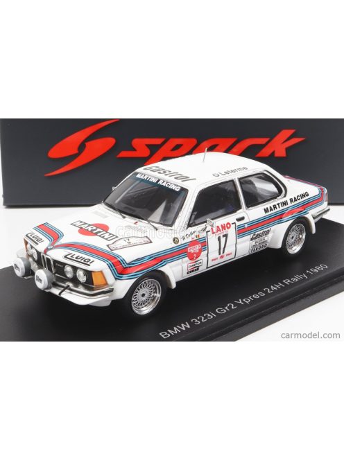 Spark-Model - Bmw 3-Series 323I Martini N 17 24H Rally Ypres 1980 H.Delbar - W.Lux White Red Blue