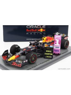   Spark-Model - Red Bull F1 Rb18 Team Oracle Red Bull Racing N 1 Winner Japan Gp With Pit Board World Champion 2022 Max Verstappen Matt Blue Yellow Red