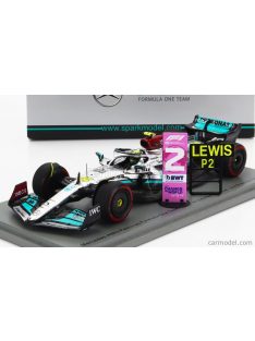   Sparkmodel - Mercedes Gp F1 W13E Team Mercedes-Amg Petronas F1 N 44 2Nd Brazilian Gp 2022 Lewis Hamilton Silver Green