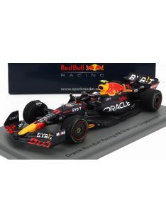   Spark - RED BULL F1  RB18 TEAM ORACLE RED BULL RACING N 11 WINNER SINGAPORE GP 2022 SERGIO PEREZ MATT BLUE YELLOW RED