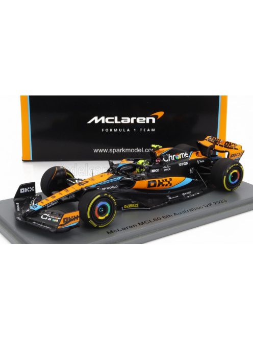 Spark - McLAREN F1  MCL60 TEAM McLAREN N 4 AUSTRALIAN GP 2023 LANDO NORRIS ORANGE BLACK BLUE