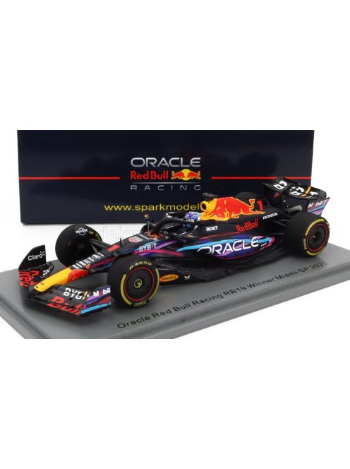 Spark - RED BULL F1  RB19 TEAM ORACLE RED BULL RACING N 1 WORLD CHAMPION WINNER MIAMI GP 2023 MAX VERSTAPPEN MATT BLUE