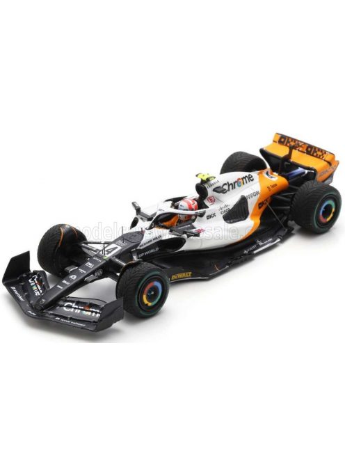 Spark - McLAREN F1  MCL60 TEAM McLAREN N 4 MONACO GP 2023 LANDO NORRIS WHITE ORANGE BLACK