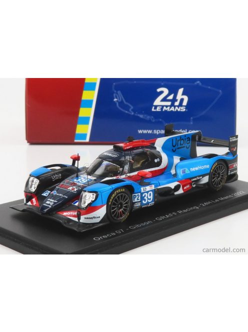 Spark-Model - Oreca Gibson 07 Gk428 4.2L V8 Team Graff Racing N 39 24H Le Mans 2022 E.Trouillet - S.Page - D.Droux Light Blue Red White