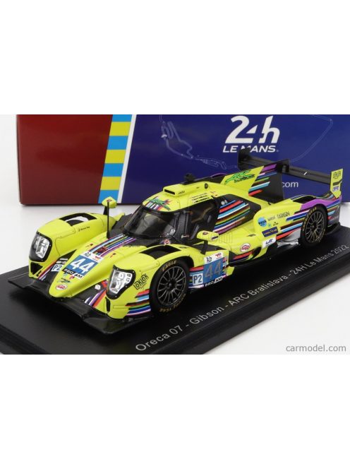 Spark-Model - Oreca Gibson 07 Gk428 4.2L V8 Team Arc Bratislava N 44 24H Le Mans 2022 M.Konopka - B.Viscaal - T.Vautier Yellow Black