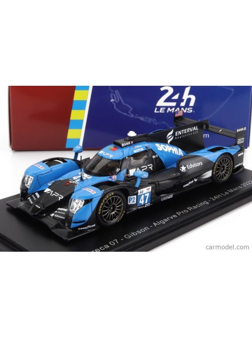 Spark-Model - Oreca Gibson 07 Gk428 4.2L V8 Team Algarve Pro Racing N 47 24H Le Mans 2022 S.Floersch - J.Falb - J.Aitken Black Light Blue