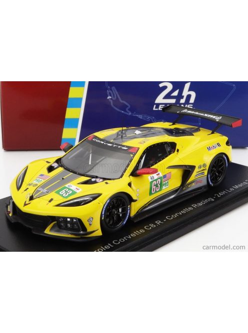 Spark-Model - Chevrolet Corvette C8.R 5.5L V8 Team Corvette Racing N 63 24H Le Mans 2022 A.Garcia - J.Taylor - N.Catsburg Yellow