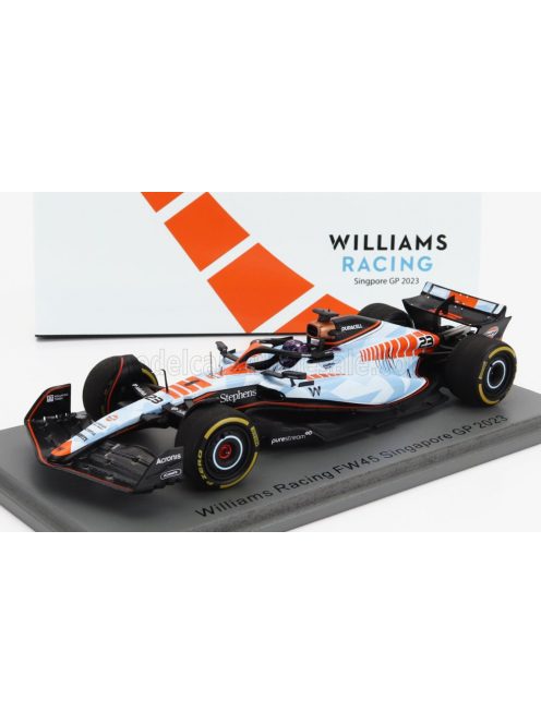 Spark - WILLIAMS F1  FW45 TEAM WILLIAMS RACING GULF N 23 SINGAPORE GP 2023 ALEXANDER ALBON LIGH BLUE