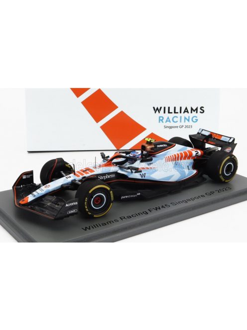 Spark - WILLIAMS F1  FW45 TEAM WILLIAMS RACING GULF N 2 SINGAPORE GP 2023 LOGAN SARGEANT LIGH BLUE