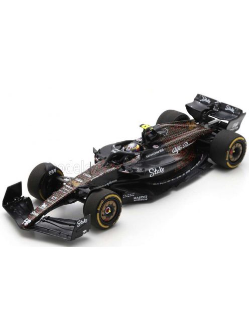 Spark - ALFA ROMEO F1  C43 TEAM STAKE N 24 LAS VEGAS USA GP 2023 GUANYU ZHOU BLACK BROWN