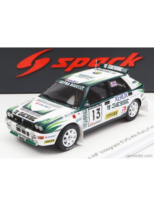 Spark-Model - Lancia Delta Hf Integrale Evo Giesse N 13 4Th Rally 1000 Lakes 1993 T.Makinen - S.Harjanne White Green