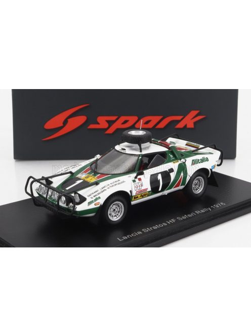 Spark - LANCIA STRATOS HF ALITALIA (night version) N 1 RALLY SAFARI 1976 BJORN WALDEGAARD - HANS THORSZELIUS WHITE GREEN