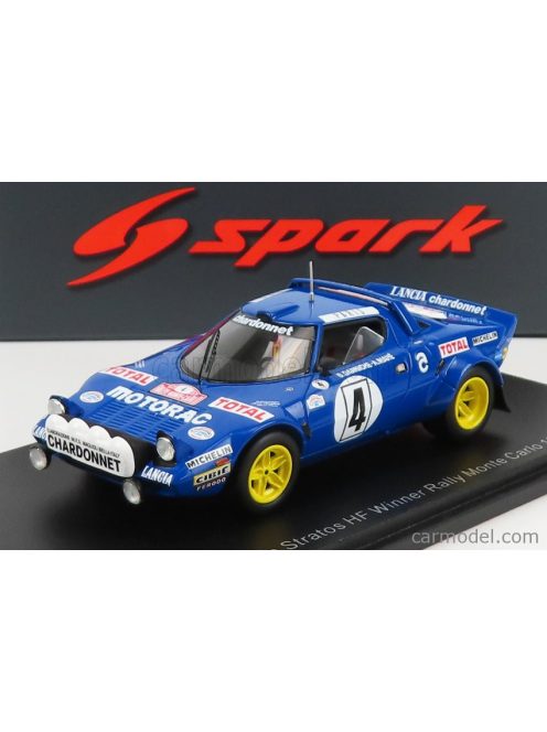 Spark-Model - Lancia Stratos Hf N 4 Winner Rally Montecarlo 1979 B.Darniche - A.Mahe Blue