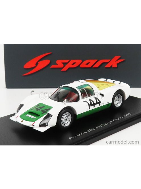 Spark-Model - Porsche 906 N 144 3Rd Targa Florio 1966 V.Arena - A.Pucci White Green